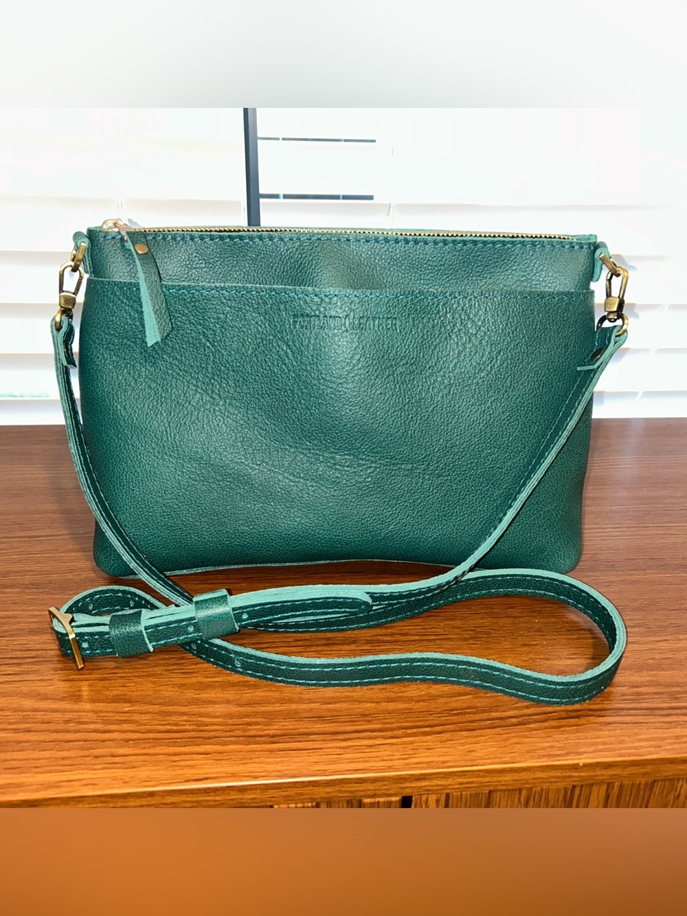Portland Leather Goods (PLG) Large Poppy Crossbody in Sea Glass